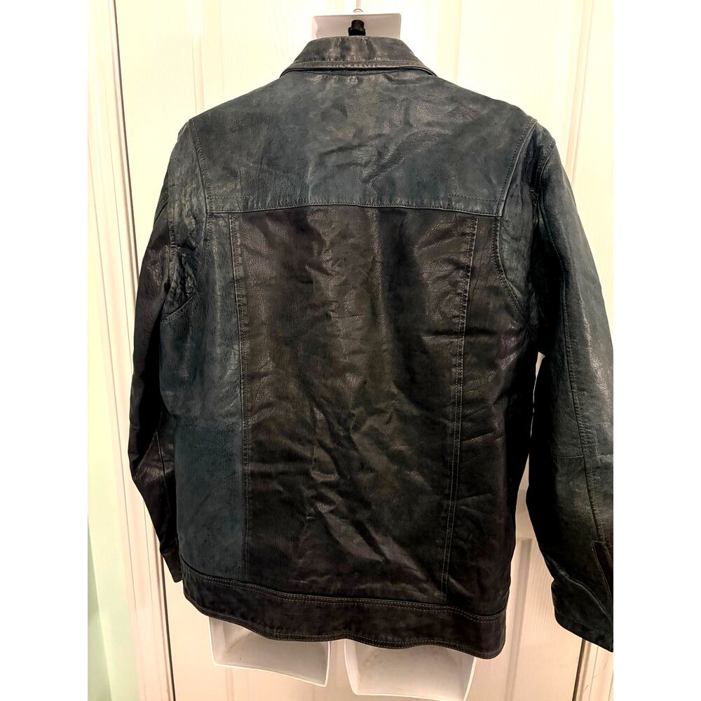 Black Rivet Leather Jacket Size Large - Picture 9 of 13